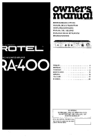 Rotel-RA-400 - Owners manual 